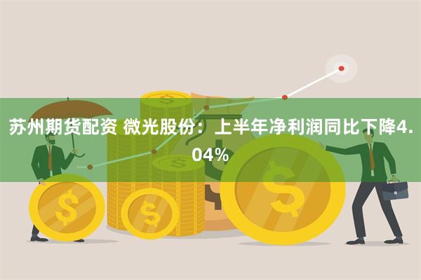 苏州期货配资 微光股份：上半年净利润同比下降4.04%